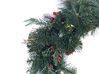 Osvícený vánoční věnec ⌀ 60 cm zelený ELBRUS_881161