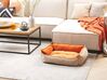 Velvet Reversible Pet Bed 70 x 60 cm Orange and Beige IZMIR_826581