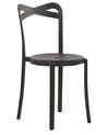 Sada 4 jídelních židlí plastových černých CAMOGLI_809330