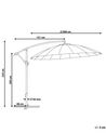 Riippuva aurinkovarjo tummanharmaa ⌀ 268 cm CALABRIA II_738553