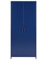 2 Door Metal Storage Cabinet Navy Blue VARNA_826281