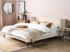 Zamatová posteľ 180 x 200 cm béžová ARETTE_875247