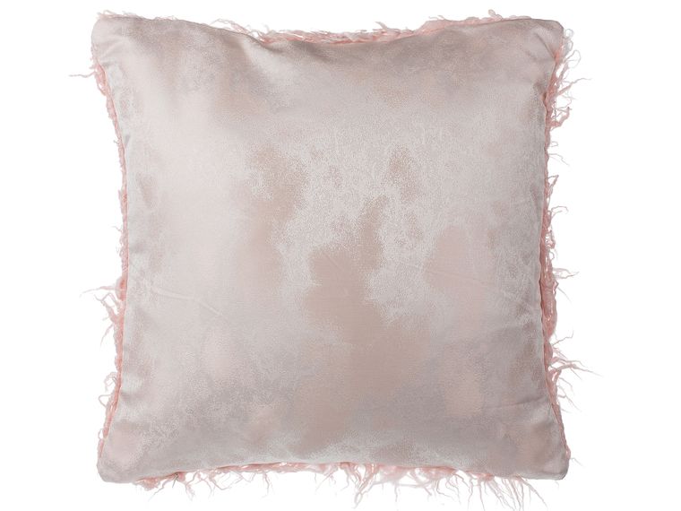 Set di 2 cuscini decorativi geometrico 45 x 45 cm rosa e oro CASSIA