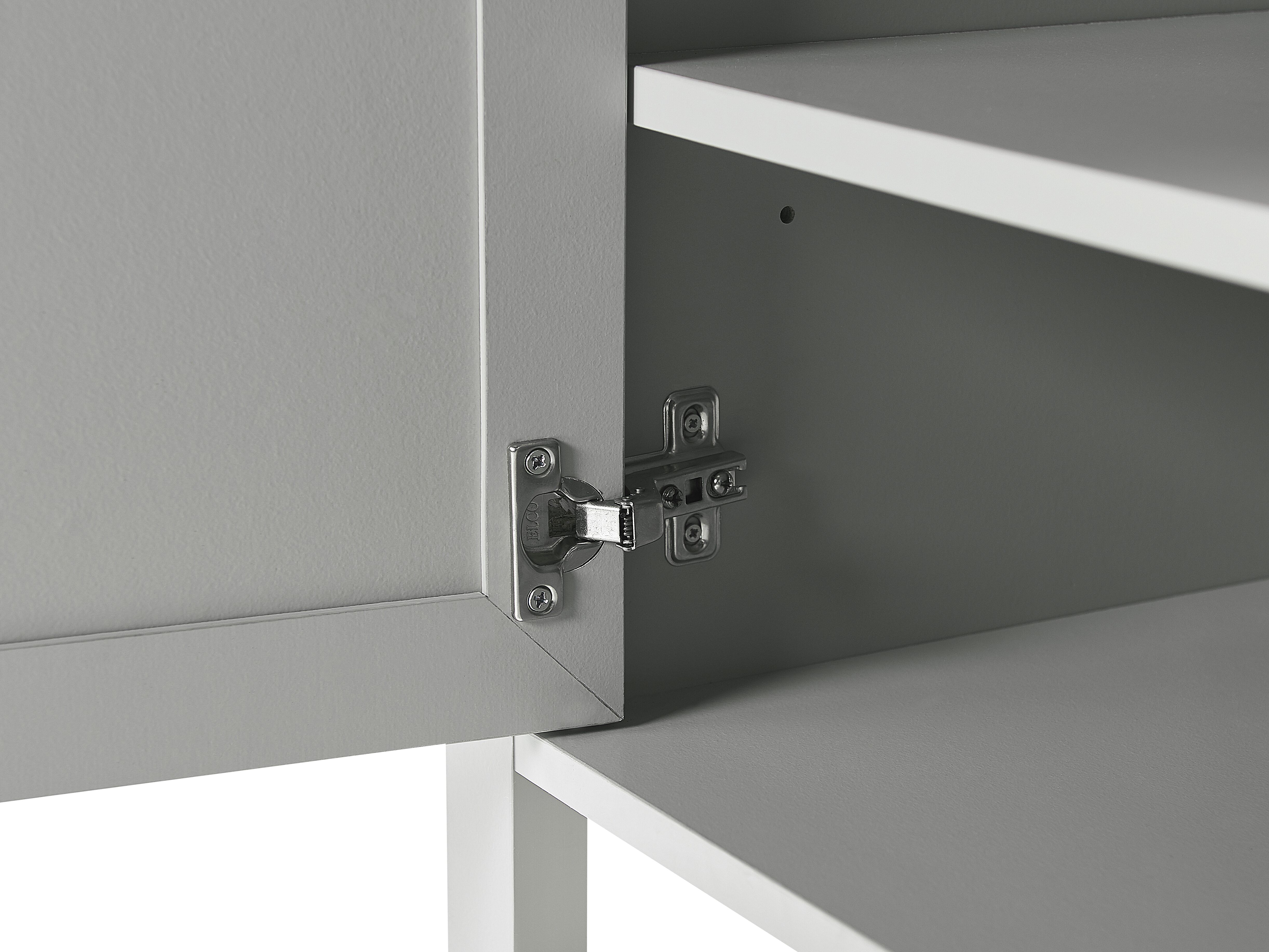 TV Stand Light Grey HONOLULU Beliani.co.uk