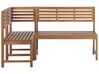 Acacia Wood Balcony Corner Bench Set TREIA_811879