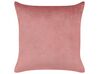 Chaise longue de terciopelo rosa derecho con almacenaje MERI II _914310