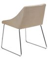 Set of 2 Fabric Dining Chairs Beige ARCATA_808557
