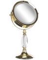 Miroir de maquillage avec LED ø 18 cm doré MAURY_813601