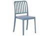 Conjunto de 4 sillas de balcón de material sintético azul SERSALE_820167