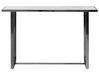Glass Top Console Table Marble Effect White with Silver PLANO_823497
