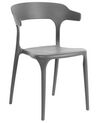 Set of 4 Dining Chairs Dark Grey GUBBIO _862345