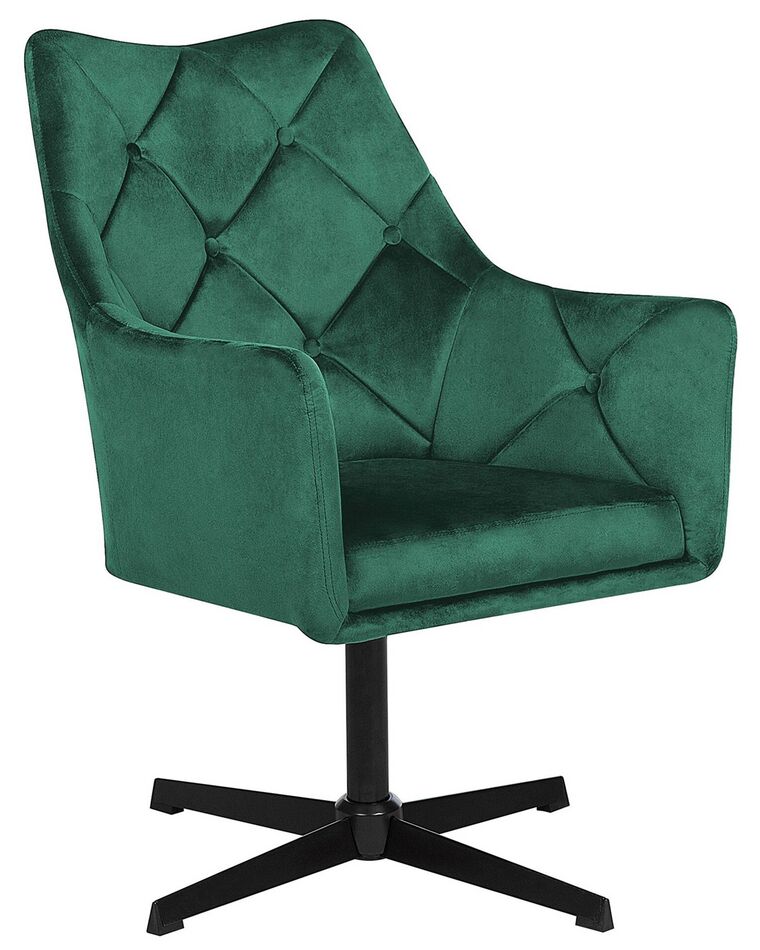 Fotel welurowy zielony VAKSALA_745319