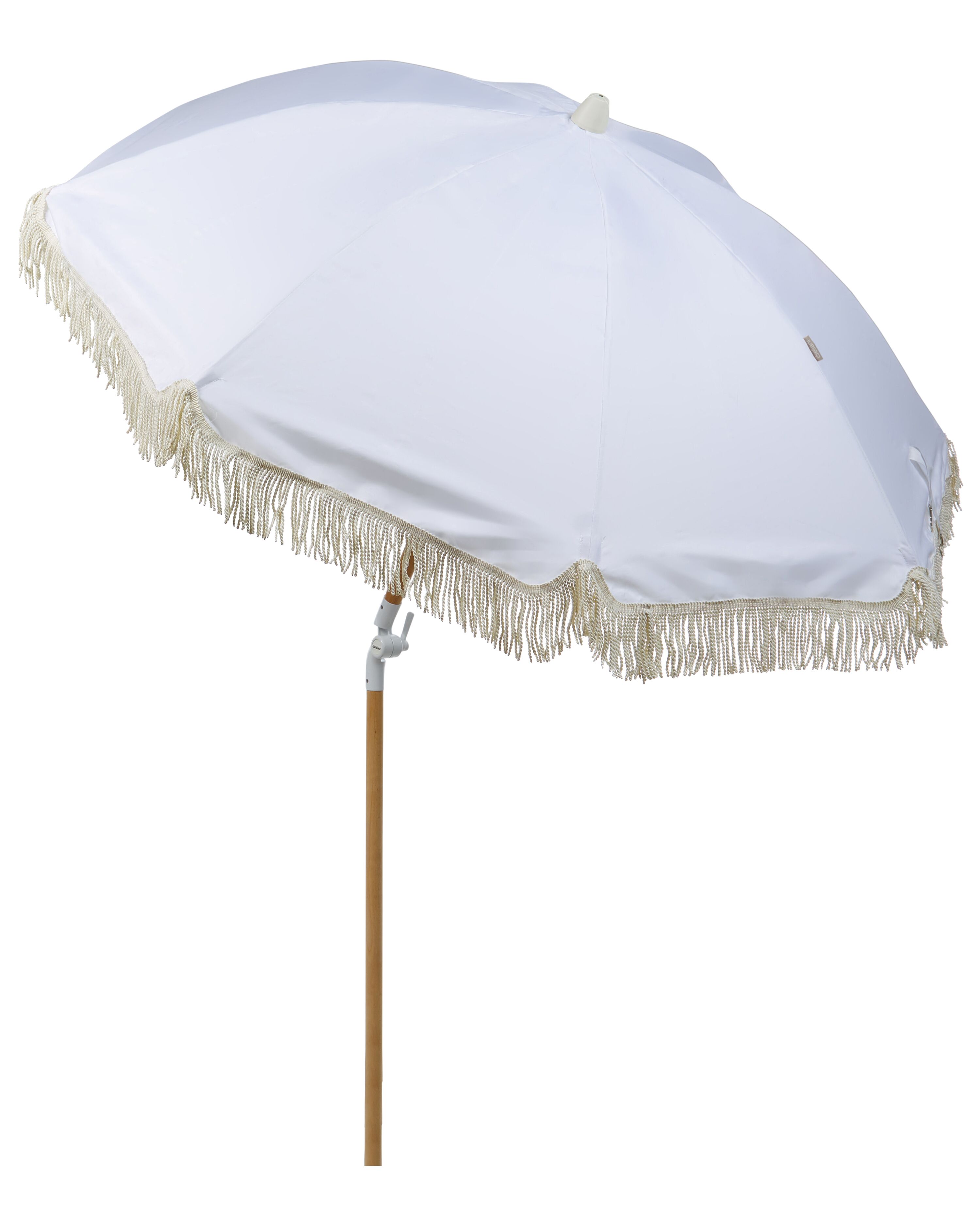 Sonnenschirm ⌀ 150 cm weiß mit Volant MONDELLO Beliani.de