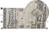 Vlněný kelimový koberec 80 x 150 cm šedý ARATASHEN_859986