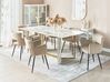 Dining Table 100 x 200 cm Marble Effect and Gold CALCIO_872231