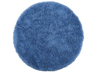 Shaggy Round Area Rug ⌀ 140 cm Blue CIDE