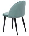 Conjunto de 2 cadeiras em veludo verde menta VISALIA_711011