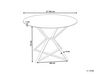 Glass Top Round Dining Table ⌀ 105 cm Black and Gold BOSCO_850606