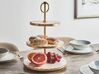 3-Tiered Marble Cake Stand White and Gold IPATI_910639