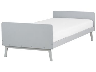 Drevená posteľ 90 x 200 cm sivá BONNAC