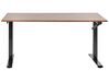 Adjustable Standing Desk 160 x 72 cm Dark Wood and Black DESTINES_898981
