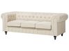 3 Seater Fabric Sofa Beige CHESTERFIELD _716927
