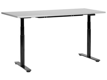 Fekete és szürke elektromosan állítható íróasztal 160 x 72 cm DESTINAS
