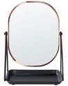 Kosmetické zrcadlo 20 x 22 cm černé/růžovozlaté CORREZE_848311