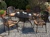 4 Seater Metal Garden Dining Set Brown SALENTO with Parasol (16 Options)_863973