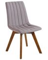 	Conjunto de 2 sillas de poliéster gris pardo/madera oscura CALGARY_800100