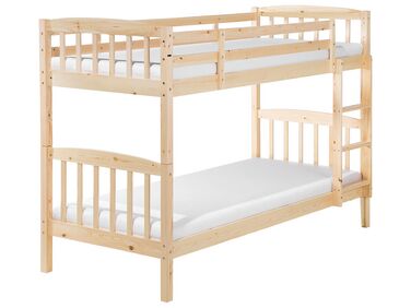 Dřevěná patrová postel 90x200 cm REVIN
