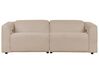 2 personers sofa m/elektrisk recliner sandbeige fløjl ULVEN_911580
