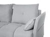 Canapé angle côté droit 4 places en tissu gris clair TOMRA_848196