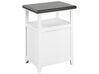 2 Drawer Bedside Table White with Brown LAYOLA_829785