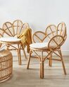 Conjunto de 2 cadeiras pavão em rattan de cor natural FLORENTINE II_900790