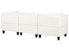 3-Seater Modular Fabric Sofa with Ottoman White UNSTAD_893447