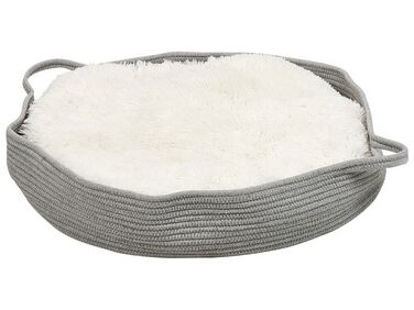 Tierbett Baumwolle grau / weiß ø 70 cm DALAMAN