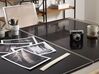 Mesa de comedor de metal/granito negro/plateado 220 x 100 cm GROSSETO_766660