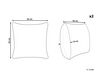 Set of 2 Cushions 30 x 50 cm Leaf Motif Beige CALENDULA_818635
