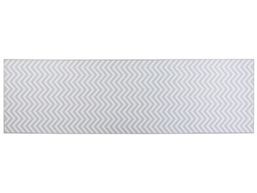 Vloerkleed polyester wit/grijs 60 x 200 cm SAIKHEDA