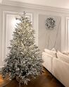 Künstlicher Weihnachtsbaum schneebedeckt 210 cm weiß BASSIE_842867
