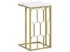 Side Table Marble Effect White with Gold PANDALE _832853