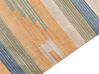 Kelim Teppich Baumwolle mehrfarbig 80 x 300 cm geometrisches Muster Kurzflor APARAN_869735