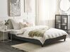 Łóżko tapicerowane bez zagłówka 160 x 200 cm szare ROANNE_721566