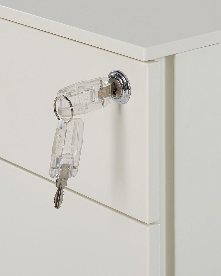 3 Drawer Metal Storage OffWhite CAMI Beliani.co.uk