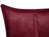 Set of 2 Corduroy Cushions 43 x 43 cm Burgundy ZINNIA_855260