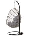 PE Rattan Hanging Chair with Stand Grey CASOLI_763752