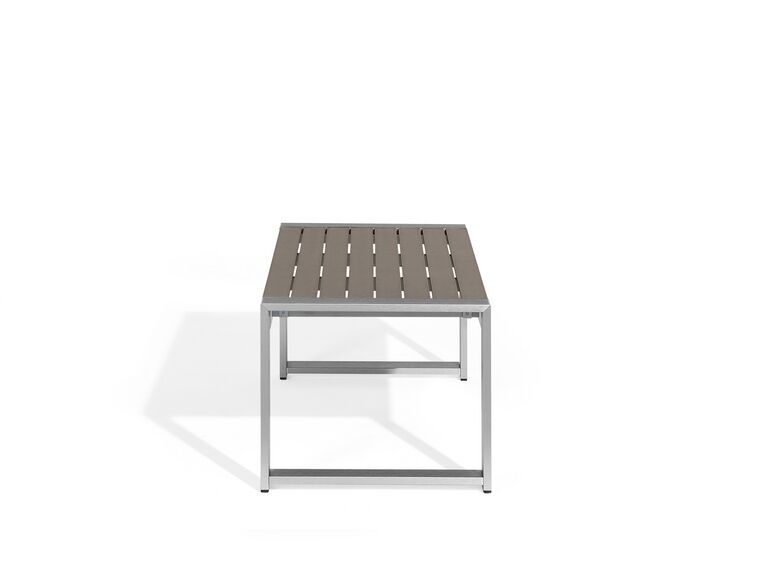 Aluminium Garden Coffee Table 90 x 50 cm Dark Grey SALERNO Beliani.co.uk