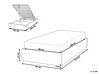 Čalúnená sivá posteľ s úložným priestorom 90 x 200 cm DINAN_780284