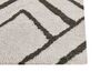 Teppich Baumwolle cremeweiß / grün geometrisches Muster 160 x 230 cm Shaggy YESILKOY_842977